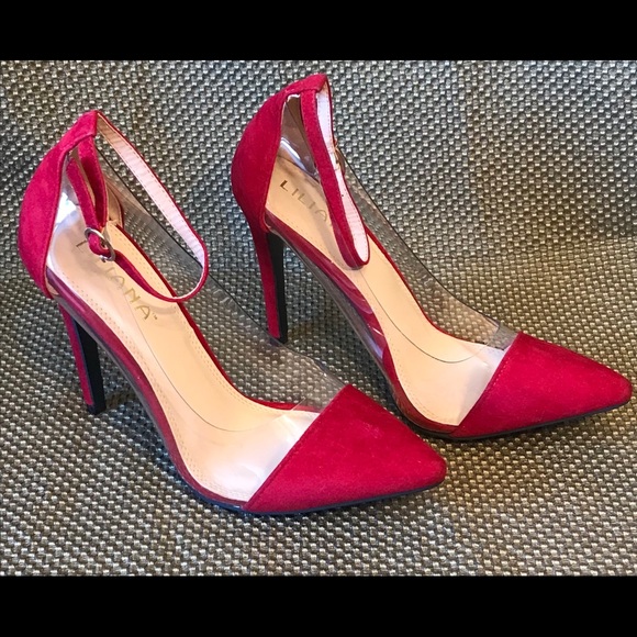 LILIANA red high heel pumps 8.5 - Picture 3 of 11